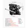 VEVOR Heavy Duty Bench Vise, 5.5" Jaw Width, Double Swivel Rotating Multi-Purpose Bench Vise, with 360° Locking Swivel Base and Head, 2.76" Throat Depth, 5" Max Jaw Opening, for Drilling Pipe Cutting