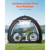 VEVOR Bike Storage Tent, 1 to 2 Bikes, Outdoor Spacious Bike Storage Tent with Ventilated Window, Waterproof Fan-Shaped Bike Tent with High Strength Fiberglass & Dual Zippers, Fit for Bicycle