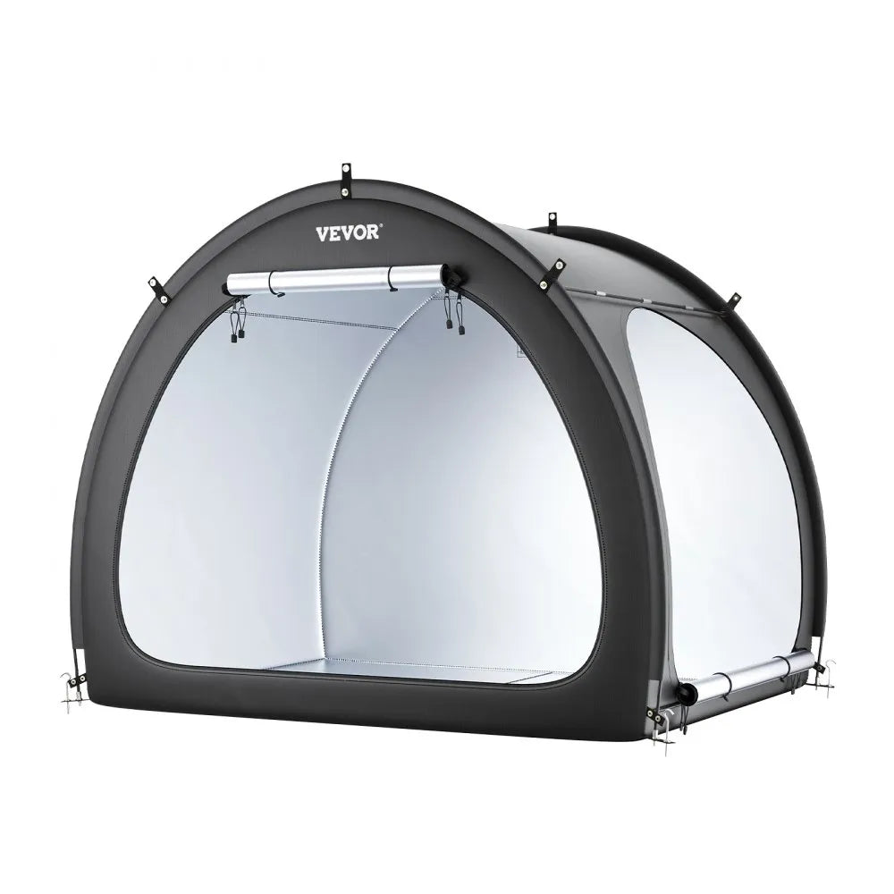 VEVOR Bike Storage Tent, 4 to 5 Bikes, Outdoor Spacious Bike Storage Tent with Ventilated Window, Waterproof Fan-Shaped Bike Tent with High Strength Fiberglass & Double Door, Fit for Bicycle