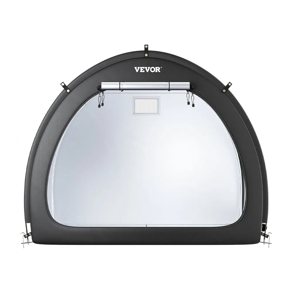 VEVOR Bike Storage Tent, 4 to 5 Bikes, Outdoor Spacious Bike Storage Tent with Ventilated Window, Waterproof Fan-Shaped Bike Tent with High Strength Fiberglass & Double Door, Fit for Bicycle