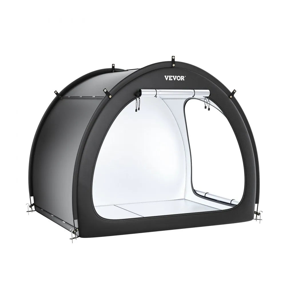 VEVOR Bike Storage Tent, 4 to 5 Bikes, Outdoor Spacious Bike Storage Tent with Ventilated Window, Waterproof Fan-Shaped Bike Tent with High Strength Fiberglass & Double Door, Fit for Bicycle