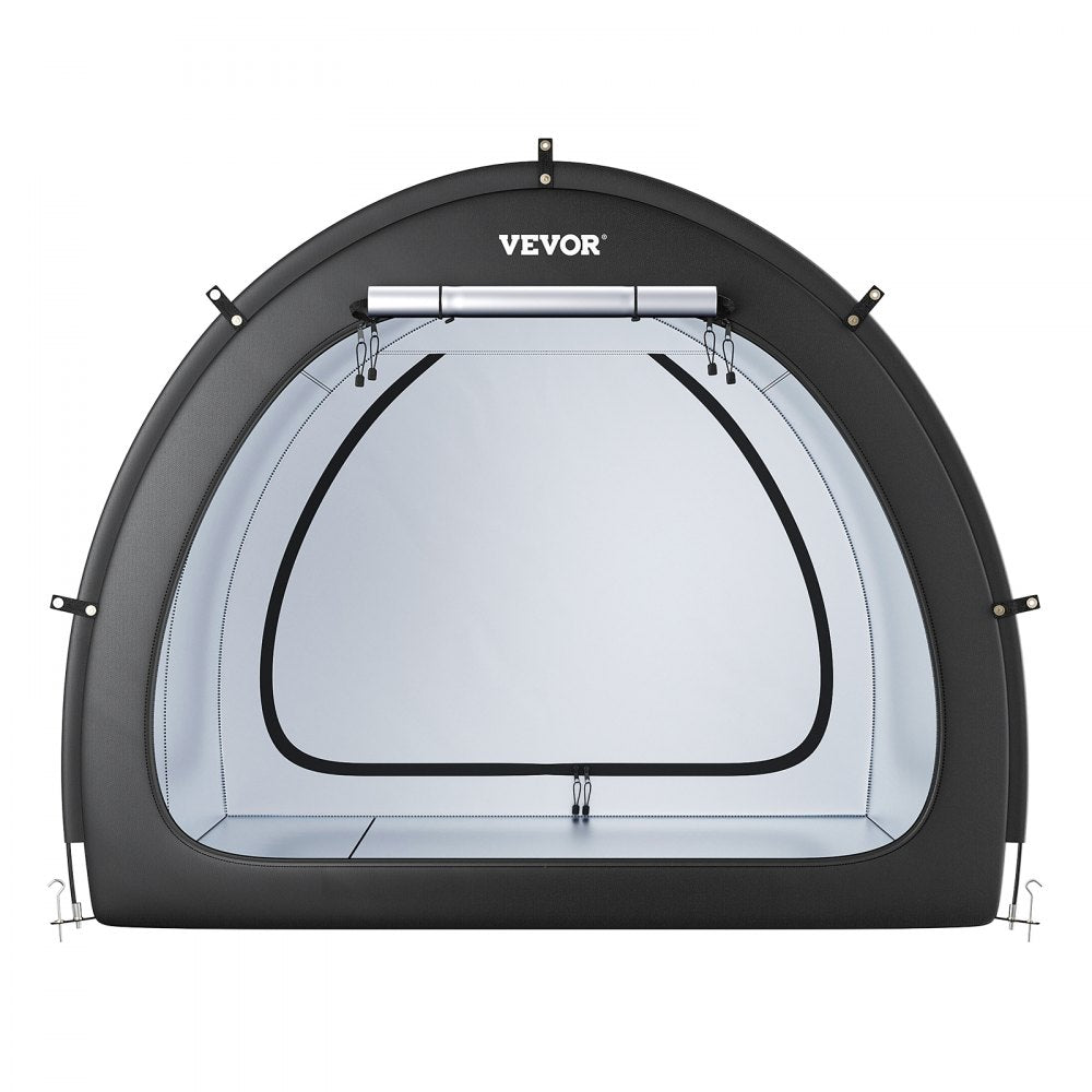 VEVOR Bike Storage Tent, 5+ Bikes, Outdoor Spacious Bike Storage Tent with Ventilated Window, Waterproof Fan-Shaped Bike Tent with High Strength Fiberglass & Dual Zippers, Fit for Bicycle