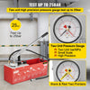 VEVOR Hydrostatic Pressure Test Pump, Test Up to 25 bar/2.5 MPa, 3.2 Gallon Tank, Hydraulic Manual Water Pressure Tester Kit with Two-Unit Gauge & R 1/2\" Connection, for Pipeline Fluid Pressure Testi
