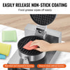 VEVOR Commercial Waffle Maker, 1230W Round Waffle Baker Machine, Non-Stick Stainless Steel Belgian Waffle Iron with Temperature and Time Control, Handle, for Restaurant Bakery Snack Bar Family