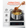 VEVOR Portable Induction Cooktop, 1800W Commercial Induction Burner with 9 Temperature Settings, Stainless Steel Countertop Induction Hot Plate with 3H Timer, Child Lock, for Restaurant Cooking