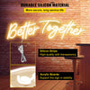 VEVOR Better Together Neon Sign, 13" x 7" +18" x 8" Warm White LED lights Sign, Adjustable Brightness with Remote Control, Used for Home, Party, Wedding, and Bar Decoration (Power Adapter Included