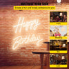VEVOR Happy Birthday Neon Sign, 18" x 8" & 26" x 7.5" LED Neon Lights Signs, Adjustable Brightness with Dimmer Switch and Power Adapter, Reusable for Party, Club, Celebration and Decoration Warm W
