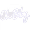 VEVOR Oh Baby Neon Sign for Wall Decor, with Remote Control and Dimmable Switch for Baby Shower decorations, Birthday Party, Wedding Decor, 23.5x12 inches (Warm White)