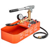 VEVOR Hydrostatic Test Pump 2 Gallon Hydraulic Manual Water Pressure Tester, Single Valve Hydrostatic Water Pipe Leakage Pressure Test Pump Kit with Gauge & Tank, 0-50 Bar Range, for Pipeline Heating