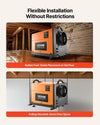VEVOR 125 Pints Commercial Dehumidifier with Drain Hose, Portable Crawl Space Dehumidifiers for Basement Storage Room Industrial Grade, Auto Defrost/Drainage, Heavy-duty Galvanized Steel, LED Indicate
