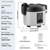 VEVOR Commercial Rice Cooker, 45-Cup Rice Cooker, 9.51 Qt / 9 Liter Large Rice Cooker and Warmer with Nonstick Inner Pot, Fast Cooking and 12-Hour Keep Warm, with Rice Cup and Paddle, for Restaurant