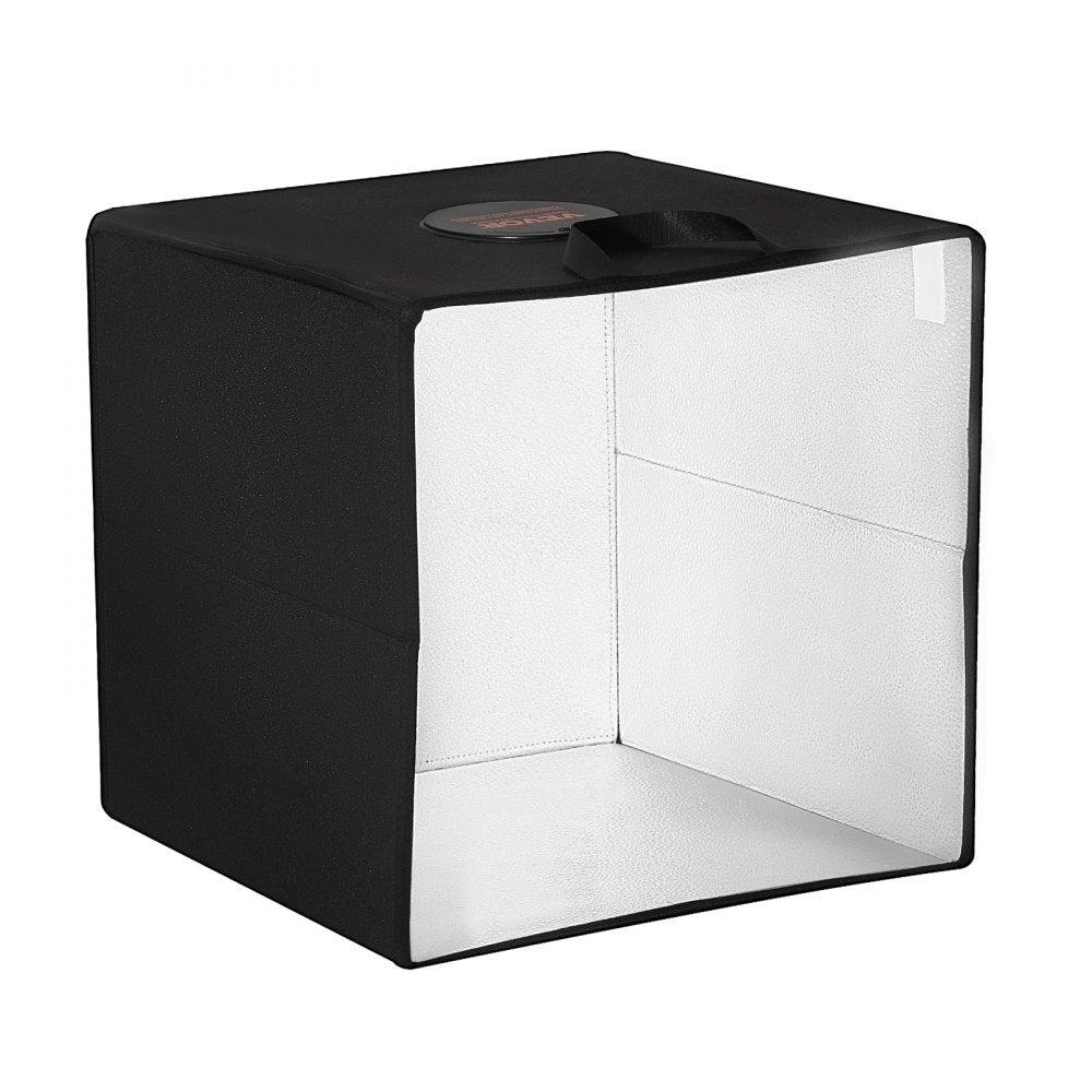 VEVOR Photo Studio Light Box, 12" x 12", 3000-5600K Adjustable 3 Color Temperatures Professional Shooting Tent Kit with 120 LED 6 Double-Sided Color Backdrops, High CRI ≥ 95 for Small Size Products