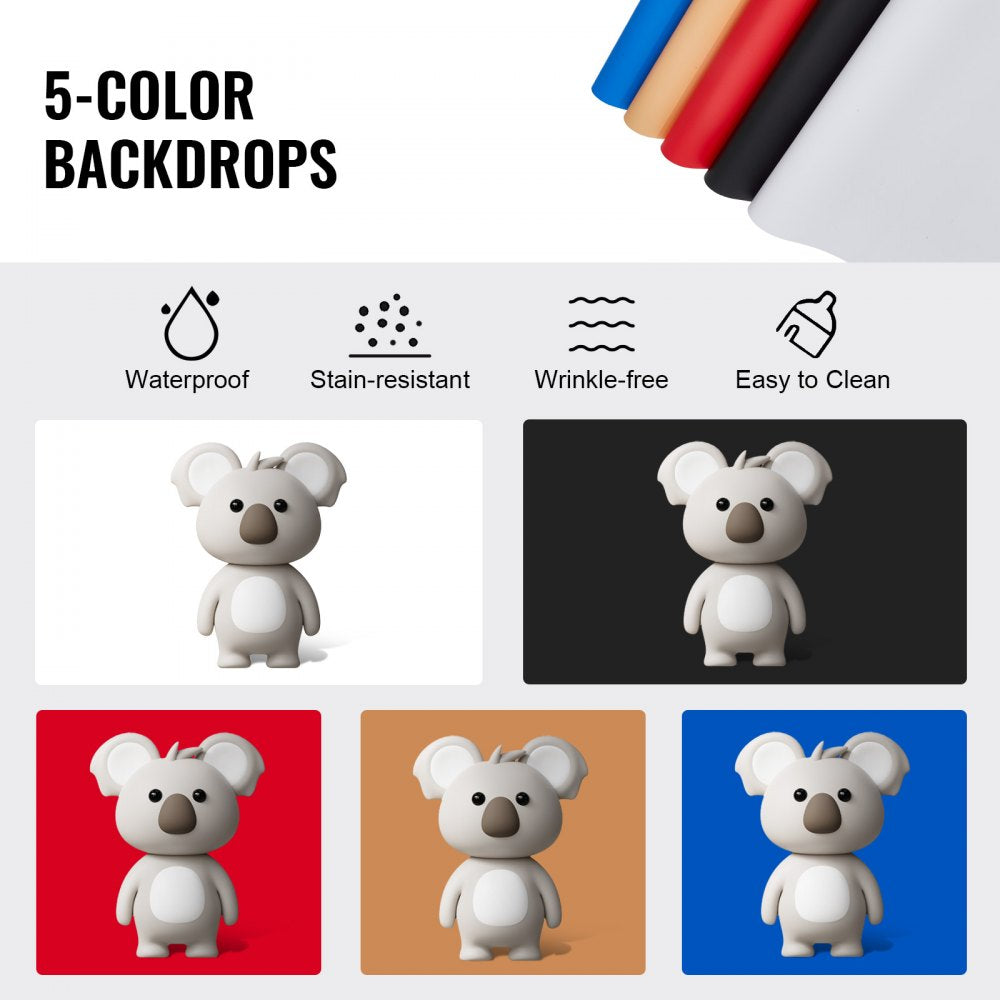 VEVOR Photo Studio Light Box, 32" x 32", 5600K Professional Photo Shooting Tent Kit with 210 LED Lights 5 Backdrops Power Adapter Soft Light Cloth Corner Pieces, High CRI ≥ 95 for Product Photography