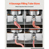 VEVOR Electric Sausage Stuffer 25 lbs Vertical Meat Maker Stainless Steel, for Commercial Use, Stepless Speed Control Meat Stuffer, Sausage Filler Kit, 4 Filling Tubes & Foot Pedal, ETL Approved