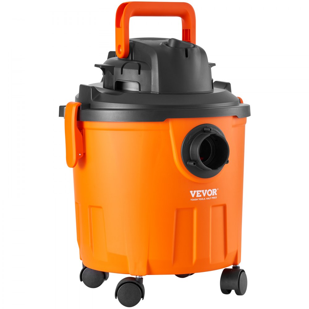 VEVOR Shop Vacuum Wet And Dry, 5 Gallon 6 Peak HP Wet/Dry Vac, Powerful Suction with Blower Function with Attachments 2-in-1 Crevice Nozzle, Small Shop Vac Perfect for Carpet Debris, Pet Hair, Car