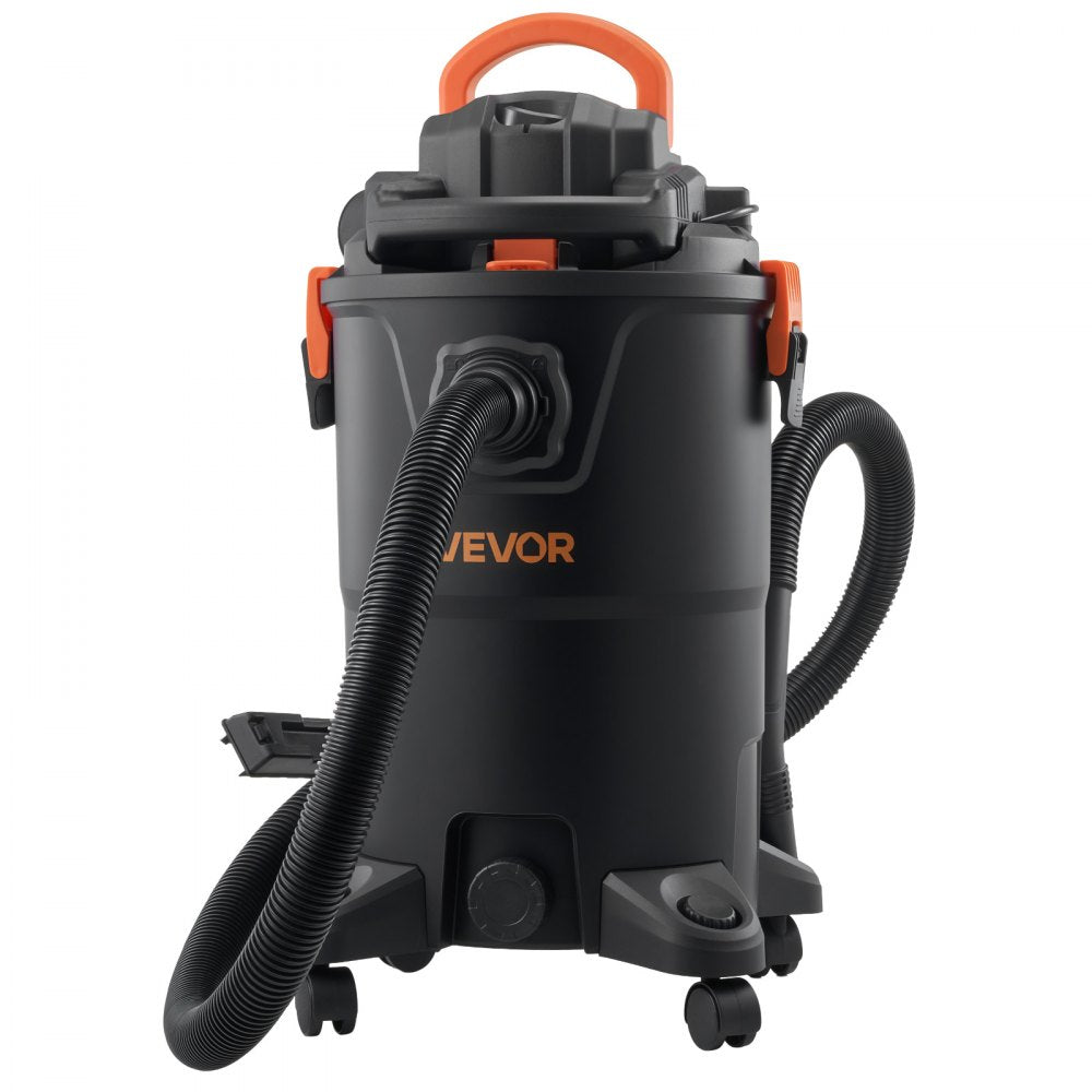 VEVOR 3-in-1 Shop Vac, 11 Gallon Wet Dry Shop Vacuum, 4.5 Peak HP Portable Vacuum Cleaner with Blower, Dual-Filter, 1350W Input Power, 1.25in x 7ft Hose, 9.8ft Cord for Jobsite, Workshop, Garage, Home