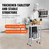 VEVOR Stainless Steel Work Table 12 x 24 x 34 Inch, 700 LBS Load Capacity with 4 Wheels, 3 Adjustable Height Levels, Heavy Duty Food Prep Worktable for Commercial Kitchen Restaurant, Silver