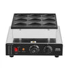 VEVOR Dutch Pancake Maker, 9PCS 76mm Diameter Dorayaki Baker Machine, 850W Commercial Electric Poffertjes Grill, Non-stick Stainless Steel, Temp & Time Control, for Home Kitchen Restaurant Snack Bar