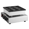 VEVOR Dutch Pancake Maker, 9PCS 76mm Diameter Dorayaki Baker Machine, 850W Commercial Electric Poffertjes Grill, Non-stick Stainless Steel, Temp & Time Control, for Home Kitchen Restaurant Snack Bar