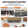 VEVOR Mini Dutch Pancake Maker, 50PCS 43mm Diameter Dorayaki Baker Machine, 1700W Commercial Electric Poffertjes Grill, Non-stick Stainless Steel, Dual Temp & Time Control, for Home Kitchen Restaurant