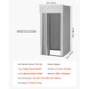 VEVOR Fitting Room, Dressing Room with Thick Polyester Curtains, Privacy Space with Shading Curtain and a Hook, for Boutique, Mall, Tailor's Store & Outdoor 39 x 39 x 78 in (Black and Gray-White)