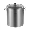 VEVOR Stainless Steel Stockpot, 24 Quart Cooking Pots, Cookware Sauce Pot with Lid, and Handle, Heavy Duty Commercial Grade Stock Pot, Sanding Treatment, for Steaming Boiling or Frying Silver