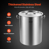 VEVOR Stainless Steel Stockpot, 36 Quart Cooking Pots, Cookware Sauce Pot with Basket, Lid, and Handle, Heavy Duty Commercial Grade Stock Pot, Sanding Treatment, for Steaming Boiling or Frying Silver