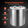 VEVOR Stainless Steel Stockpot, 54L Large Cooking Pots, Cookware Sauce Pot with Basket, Lid, and Handle, Heavy Duty Commercial Grade Stock Pot, Sanding Treatment, for Large Groups Events Silver