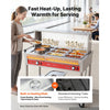 VEVOR Commercial Food Warmer 6 Pans + 2 Pots Electric Steam Table 1400W, for Buffet Restaurant Catering, SUS Server with Additional 1/1 Pan, Independent Temp Control, Acrylic Cover, and Undershelf