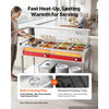 VEVOR Commercial Food Warmer 8 Pans + 2 Pots Electric Steam Table 1800W, for Buffet Restaurant Catering, SUS Server with Additional 1/1 Pan, Independent Temp Control, Acrylic Cover, and Undershelf