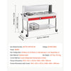 VEVOR Commercial Food Warmer 8 Pans + 2 Pots Electric Steam Table 1800W, for Buffet Restaurant Catering, SUS Server with Additional 1/1 Pan, Independent Temp Control, Acrylic Cover, and Undershelf