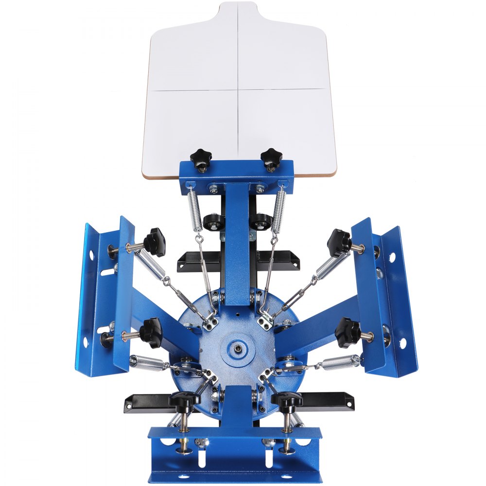 VEVOR 4 Color 1 Station Screen Printing Machine, 21.2x17.7in / 54x45cm Screen Printing Press 360° Rotable Silk, Double-Layer Positioning Pallet for T-Shirt DIY Printing