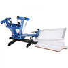 VEVOR 4 Color 1 Station Screen Printing Machine, 21.2x17.7in / 54x45cm Screen Printing Press 360° Rotable Silk, Double-Layer Positioning Pallet for T-Shirt DIY Printing