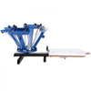 VEVOR 4 Color 1 Station Screen Printing Machine, 21.2x17.7in / 54x45cm Screen Printing Press 360° Rotable Silk, Double-Layer Positioning Pallet for T-Shirt DIY Printing