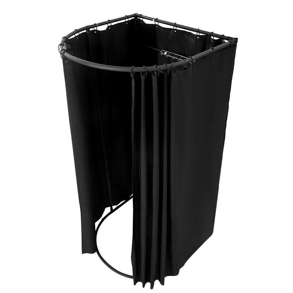 VEVOR Fitting Room, Portable Dressing Room with Thick Polyester Curtains, Privacy Space with Shading Curtain and a Hook, for Boutique, Mall, Tailor's Store & Outdoor Activity 39 x 37 x 79 in (Black)