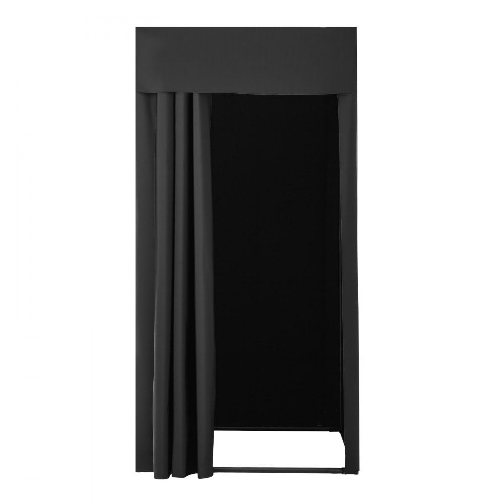 VEVOR Fitting Room, Portable Dressing Room with Thick Polyester Curtains, Privacy Space with Shading Curtain and a Hook, for Boutique, Mall, Tailor's Store & Outdoor Activity 39 x 39 x 78 in (Black)