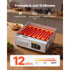 VEVOR Commercial Electric Griddle, 17.72 x 11.81 inch, 1750W, 122-570°F Adjustable Temp Control, Stainless Steel Countertop Flat Top Grill with 2 Spatulas, 2 Brushes, and 4 Foot Pads, for Steak