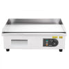 VEVOR Commercial Electric Griddle, 21.06 x 11.81 inch, 3200W, 122-570°F Adjustable Temp Control, Stainless Steel Body, Full Flat, with 2 Spatulas, 2 Brushes, and 4 Foot Pads, for Steak, Pancake