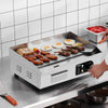 VEVOR Commercial Electric Griddle, 3200W Countertop Flat Top Grill, 122℉-572 ℉ Adjustable Temp, 21.26 x 11.81 x 0.39in Stainless Steel Griddle Grill with 2 Shovels and 2 Brushes for Home or Restaurant