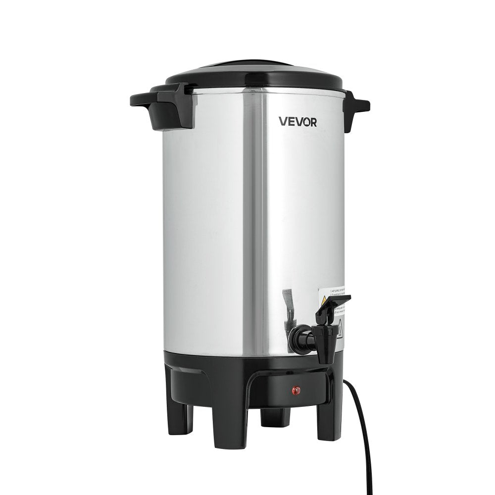 VEVOR Commercial Coffee Urn, 30 Cup 4.5 L Hot Beverage Dispenser with Dripless Faucet, Quick-Brewing Commercial Coffee Maker, Automatic Temperature Control, for Catering, Party, Church & Restaurant