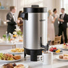VEVOR Commercial Coffee Urn, 40 Cup 203oz Hot Beverage Dispenser with Dripless Faucet, 1090W Quick-Brewing Coffee Maker, Automatic Temperature Control, for Catering, Party, Church & Restaurant