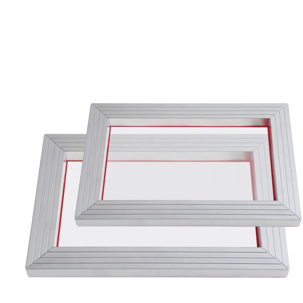 VEVOR Screen Printing Kit, 2 Pieces Aluminum Silk Screen Printing Frames 8x10/10x14in 110 Count Mesh, 2 Tapes and Screen Printing Squeegees and Transparency Films for T-shirts DIY Printing