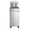VEVOR Commercial Propane Deep Fryer 90,000 BTU with 2 Baskets, 3-Tube Burner Fryer, Stainless Steel Floor Standing Deep Fryers Cart, 40 lbs Capacity for Restaurants