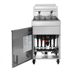 VEVOR Commercial Propane Deep Fryer 150,000 BTU with 2 Baskets, 5-Tube Burner Fryer, Stainless Steel Floor Standing Deep Fryers Cart, 80 lbs Capacity for Restaurants
