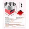VEVOR Cotton Candy Machine Commercial 1000W Electric Candy Floss Maker Red, Ideal for Home, Carnival, Birthday, Family Party, Easy Use with 20.5 in Stainless Steel Bowl, Storage Drawer, Sugar Scoop