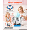 VEVOR Cotton Candy Machine Commercial 1000W Electric Candy Floss Maker Blue, Ideal for Home, Carnival, Birthday, Family Party, Easy Use with 20.5 in Stainless Steel Bowl, Storage Tray and Sugar Scoop