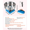 VEVOR Cotton Candy Machine Commercial 1000W Electric Candy Floss Maker Blue, Ideal for Home, Carnival, Birthday, Family Party, Easy Use with 20.5 in Stainless Steel Bowl, Storage Tray and Sugar Scoop