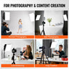 VEVOR Softbox Lighting Kit, 16" x 16", Professional Softbox with 45W LED Bulbs, 3000-6500K Adjustable Color Temperature, Tripod Stand, Studio Lights for Photography, Vedio Recording, Live Streaming