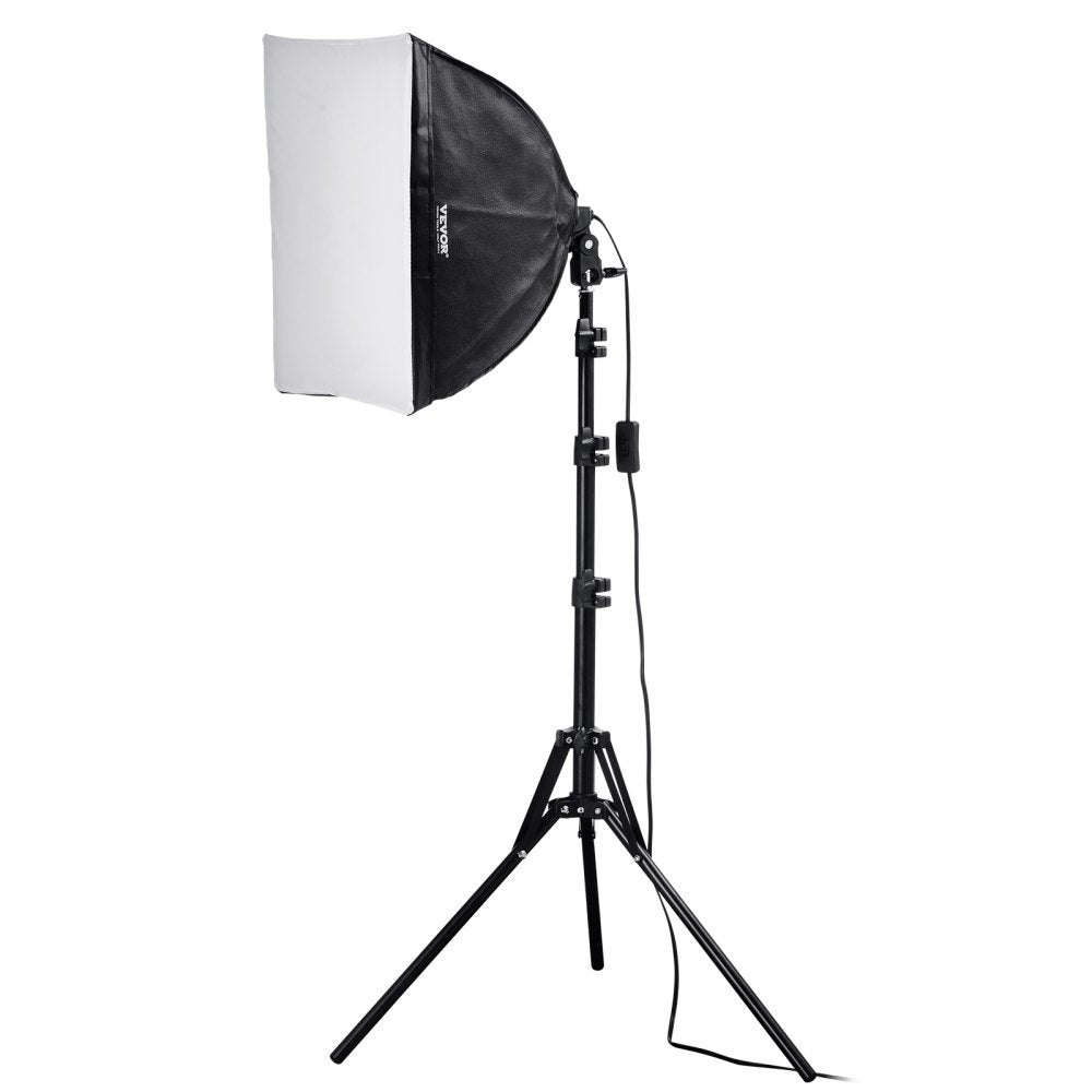 VEVOR Softbox Lighting Kit, 16" x 16", Professional Softbox with 45W LED Bulbs, 3000-6500K Adjustable Color Temperature, Tripod Stand, Studio Lights for Photography, Vedio Recording, Live Streaming