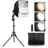 VEVOR Softbox Lighting Kit, 16" x 16", Professional Softbox with 45W LED Bulbs, 3000-6500K Adjustable Color Temperature, Tripod Stand, Studio Lights for Photography, Vedio Recording, Live Streaming